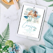 Bruidsmeisjesfeest op cruise waterverf bruid kaart