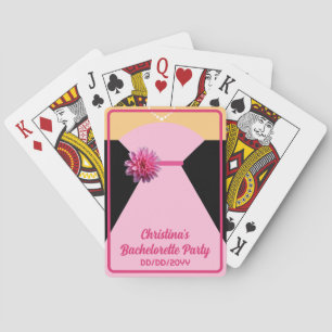 Bruidsmeisjesfeest Poker Roze Trouwkleuren Pokerkaarten