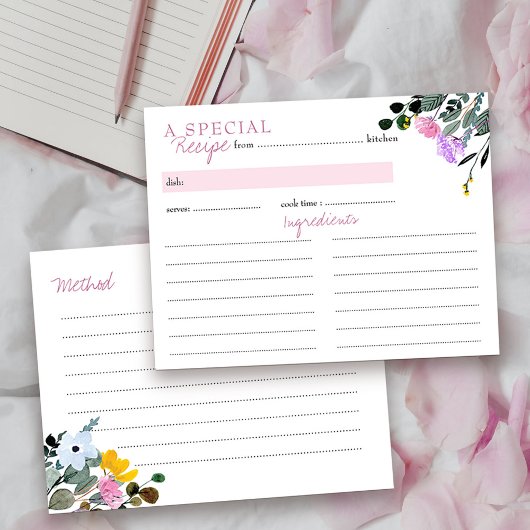 Bruidsmeisjesfeest Receptkaart voor in de Wilde Bl Briefkaart