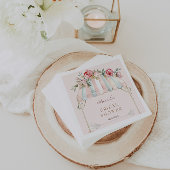 Bruidsmeisjesfeest Roze Bloementuin Servet