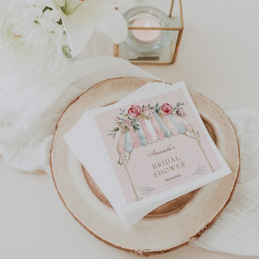 Bruidsmeisjesfeest Roze Bloementuin Servet