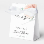 Bruidsmeisjesfeest roze goud roze bloem bedankt bedankdoosjes (Voorkant Zijde)