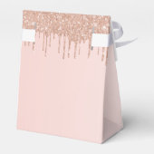 Bruidsmeisjesfeest roze gouden glittersprenkels be bedankdoosjes (Achterkant)