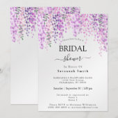 Bruidsmeisjesfeest Roze Wisteria Bloemige Waterver Kaart (Voorkant / Achterkant)