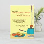 Bruidsmeisjesfeest uitnodigingen of Fonduefeestje (Staand voorkant)