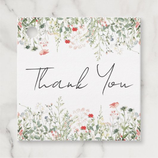 Bruidsmeisjesfeest Wilde Bloemenweide Bedankjes Labels (Voorkant)