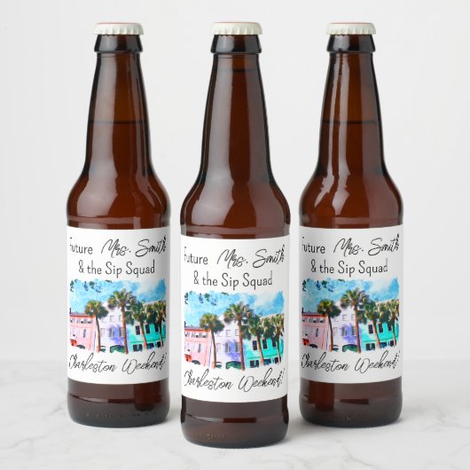 Bruidsmeisjesfeestje Charleston Bier Etiket (Flessen)
