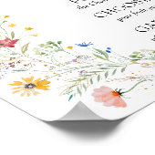 Bruidsmeisjeshower Mimosa Bar met Wilde Bloemen Poster (Hoek)