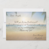 Bruidsmeisjeskaart Palms Sunset Beach Kaart (Achterkant)