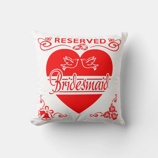Bruidsmeisjeskussen. Gereserveerd voor het bruidsm Kussen (Voorkant)