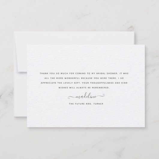 Bruidsmeisjesontbijt met wilde bloemenweide bedankkaart (Achterkant)