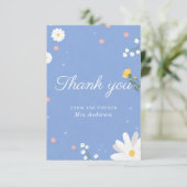 Bruidsmeisjesshower met wilde bloemen bedankkaart (Staand voorkant)