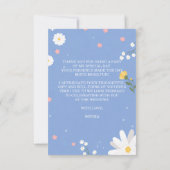 Bruidsmeisjesshower met wilde bloemen bedankkaart (Achterkant)