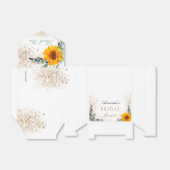 Bruidsmeisjesshower zonnebloemen eucalyptus glitte bedankdoosjes (Uitgevouwen)