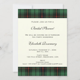 Bruidsmeisjeste Bruiloft, Tartan Davidson Patroon Kaart