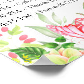 Bruidsmeisjesuitnodiging Itinerarium  Watercolor B Poster (Hoek)