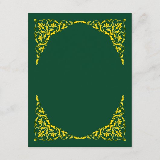 Bruidsmenu Emerald Elegance Informatiekaartje (Achterkant)