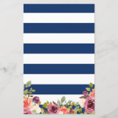 Bruidsmenu Flyer Met Anker En Bloemen (Achterkant)