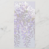 Bruidsmenu met bos blauwe regen menu (Achterkant)