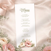 Bruidsmenu met Roze & Ivoren Pioen Menu
