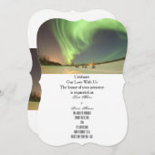 Bruidsmenu Noordelijke lichten Huwelijksfeest Brui Kaart (Voorkant / Achterkant)