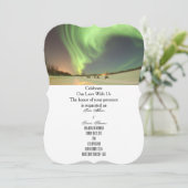 Bruidsmenu Noordelijke lichten Huwelijksfeest Brui Kaart (Staand voorkant)