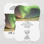 Bruidsmenu Noorderlicht Huwelijksfeest Bruid Kaart (Voorkant / Achterkant)