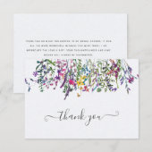 Bruidsmeubel Wildflower Bruidsshower Bedankkaart (Voorkant / Achterkant)