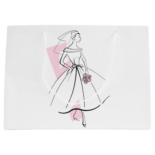 Bruidsmode roze cadeautas grote (Voorkant)