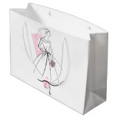 Bruidsmode roze cadeautas grote (Achterkant Gekanteld)