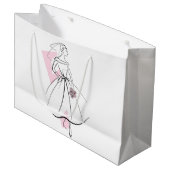 Bruidsmode roze cadeautas grote (Voorkant Gekanteld)