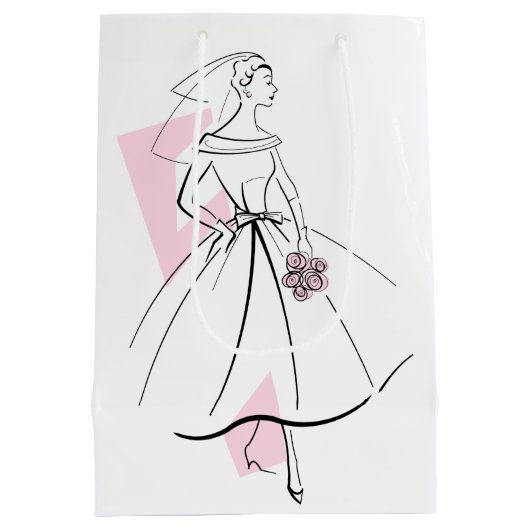 Bruidsmode roze cadeautas medium (Achterkant)