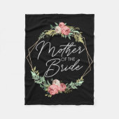 Bruidsmoeder Bloemen Bruid En Bruidegom Huwelijk Fleece Deken (Voorkant)
