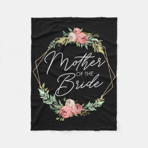 Bruidsmoeder Bloemen Bruid En Bruidegom Huwelijk Fleece Deken