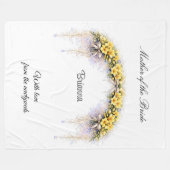 Bruidsmoeder Freesia Bruiloft Geschenk Fleece Deken (Voorkant (Horizontaal))