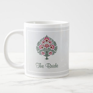 Bruidsmok - grote bloemenmok - veelzijdig cadeau koffiekop