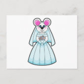 Bruidsmuis met boeket bloemen briefkaart (Voorkant)