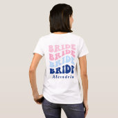 Bruidsnaam Strand Bachelorette Feestje T-shirt (Achterkant volledig)