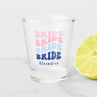 Bruidsnaam vrijgezellenfeest voor vrouwen shot glas
