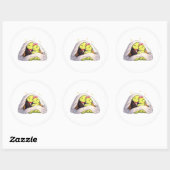 Bruidsnacht Knuffel Ronde Sticker (Vel)