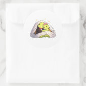 Bruidsnacht Knuffel Ronde Sticker (Tas)