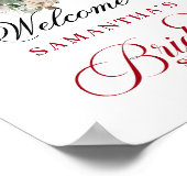 Bruidsontvangstbord 'Designer Blush Burgundy' Poster (Hoek)