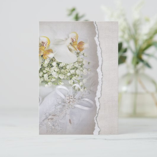 Bruidsorchideeën RSVP Kaart (Staand voorkant)