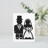 Bruidspaar Briefkaart (Staand voorkant)