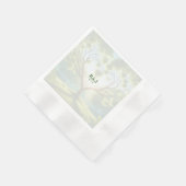 Bruidspaar groen monogram servet (Hoek)