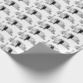 bruidspaar in vintage stijl cadeaupapier (Hoek)