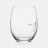 Bruidspaar Minimalist Wijnglas Zonder Voet (Rechts)