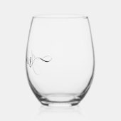 Bruidspaar Minimalist Wijnglas Zonder Voet (Links)