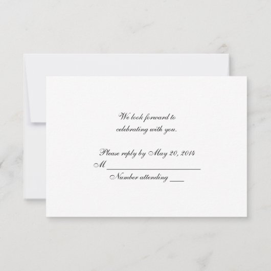 Bruidspaar RSVP Kaart (Achterkant)