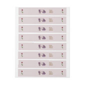 Bruidspaar Silhouet Hart in Zand Bruiloft Adreslabel Wikkel (Vel)